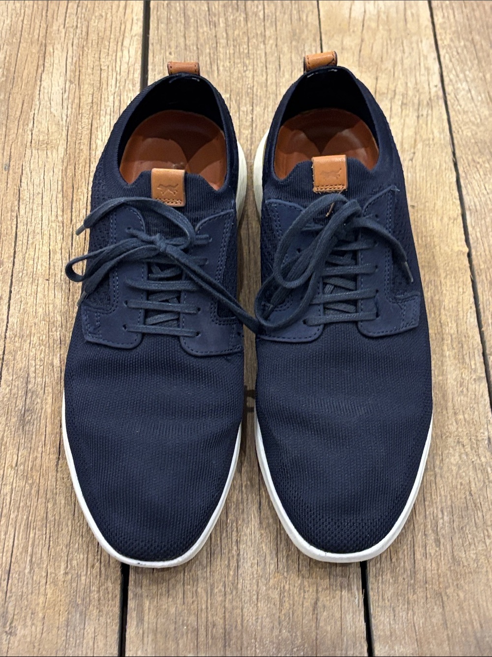 Wolf & Shepherd Men's 11.0 Navy SwiftKnit Derby Lace-Up shoes
